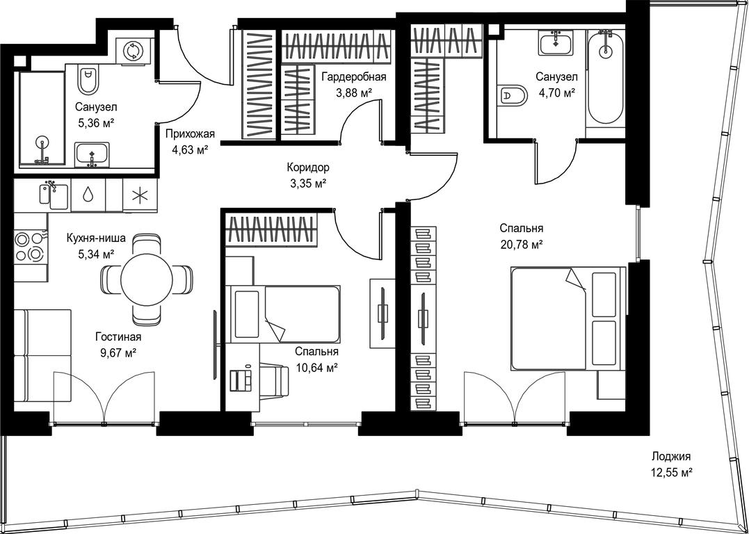 Продажа 2-комн. квартиры, 80,9 м² в ЖК «Селигер Сити», Ильменский проезд, 14к3, Москва, Россия #2 Продажа 2-комн. квартиры, 80,9 м² в ЖК «Селигер Сити», Ильменский проезд, 14к3, Москва, Россия #2