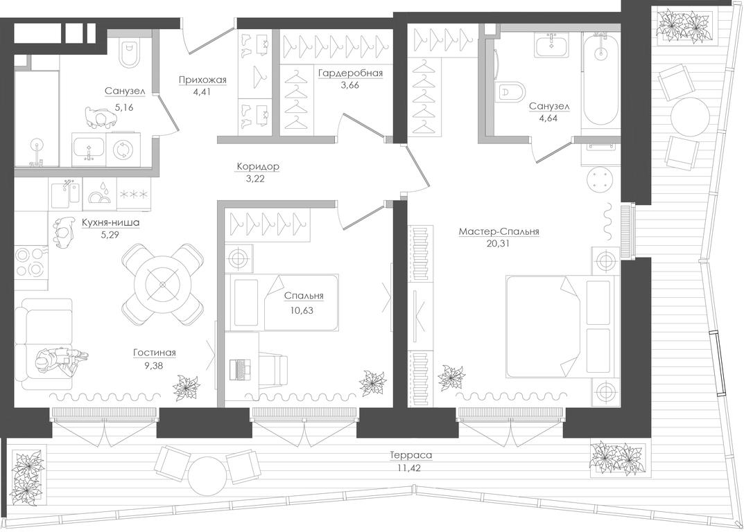 2-BD Apartment Sale, 80.9 sq. m. at Seliger City, Ilmenskiy Drive, 14к3, Moscow, Russia #1 2-BD Apartment Sale, 80.9 sq. m. at Seliger City, Ilmenskiy Drive, 14к3, Moscow, Russia #1
