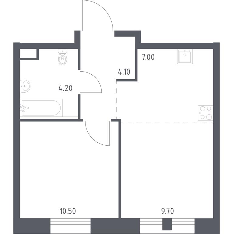 Apartment Sale, 35.5 sq. m. at Kvartal na Vode, Shosseynaya Street, 90с42, Moscow, Russia #1