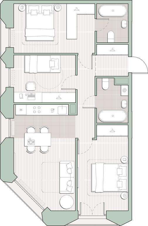 3-BD Apartment Sale, 70.4 sq. m. at Sreda na Lobachevskogo, Ochakovskoye Highway, Moscow, Russia #1 3-BD Apartment Sale, 70.4 sq. m. at Sreda na Lobachevskogo, Ochakovskoye Highway, Moscow, Russia #1