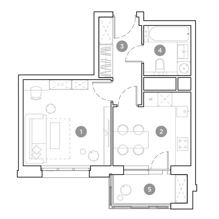 1-BD Apartment Sale, 33.4 sq. m. at Gogol Park, ulitsa Gogolya, 3, Lyubertsy, Moscow Region, Russia #1