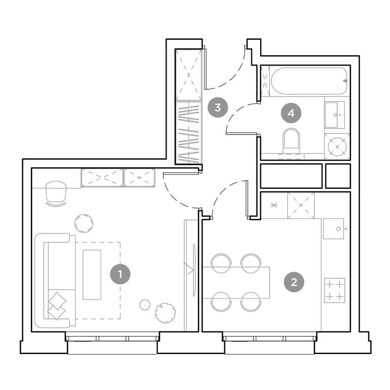 1-BD Apartment Sale, 33.4 sq. m. at Gogol Park, ulitsa Gogolya, 3, Lyubertsy, Moscow Region, Russia #2
