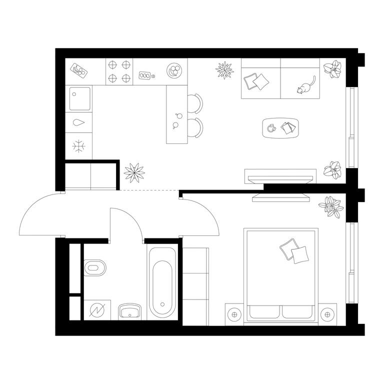 1-BD Apartment Sale, 34.7 sq. m. at Altufevskoe 53, Алтуфьевское шоссе, 53с11, Москва, Россия #1 1-BD Apartment Sale, 34.7 sq. m. at Altufevskoe 53, Алтуфьевское шоссе, 53с11, Москва, Россия #1