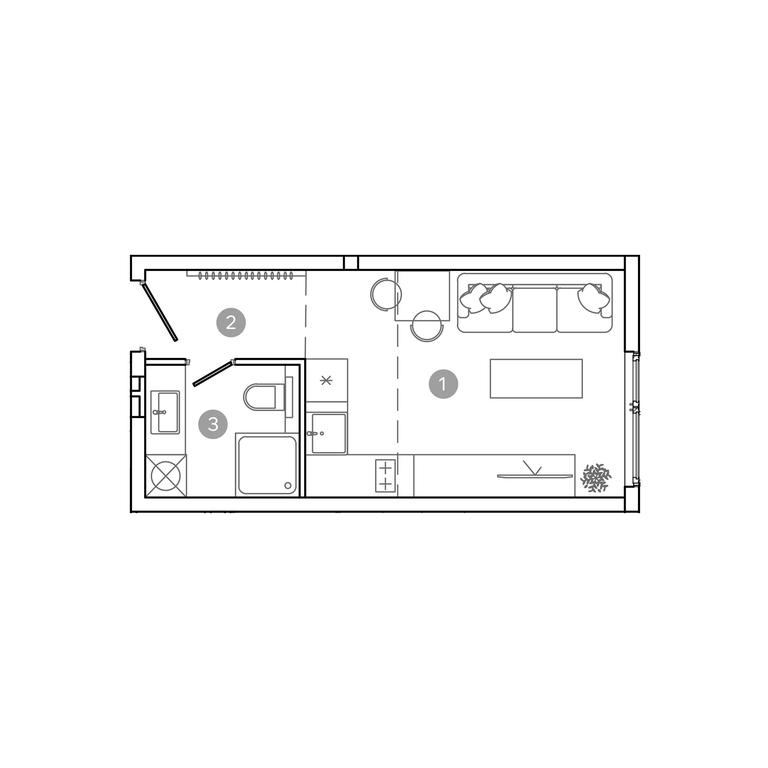 Apartment Sale, 20.8平方米 at UNO.Sokolinaya Gora, 8th Sokolinoy Gory Street, 26, Moscow, Russia #1