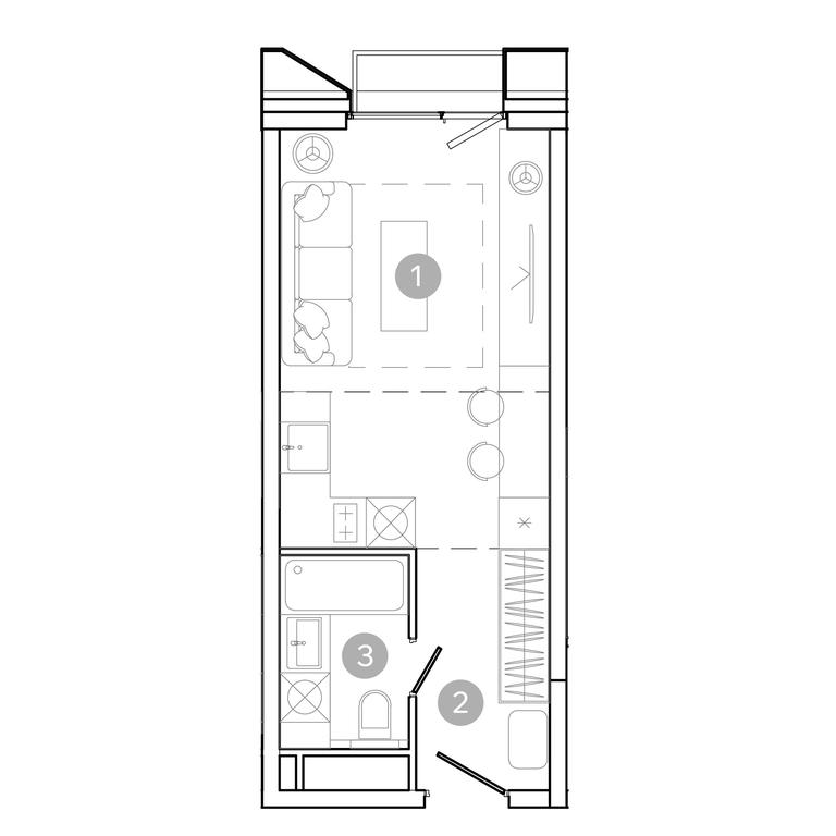 Apartment Sale, 23.7平方米 at UNO.Sokolinaya Gora, 8th Sokolinoy Gory Street, 26, Moscow, Russia #2