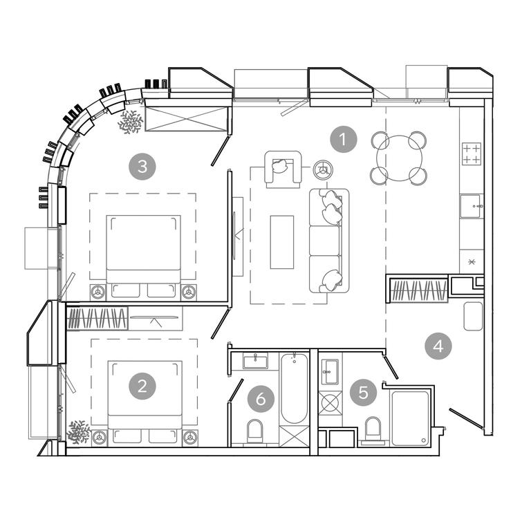 2-BD Apartment Sale, 79.1平方米 at UNO.Sokolinaya Gora, 8th Sokolinoy Gory Street, 26, Moscow, Russia #2 2-BD Apartment Sale, 79.1平方米 at UNO.Sokolinaya Gora, 8th Sokolinoy Gory Street, 26, Moscow, Russia #2