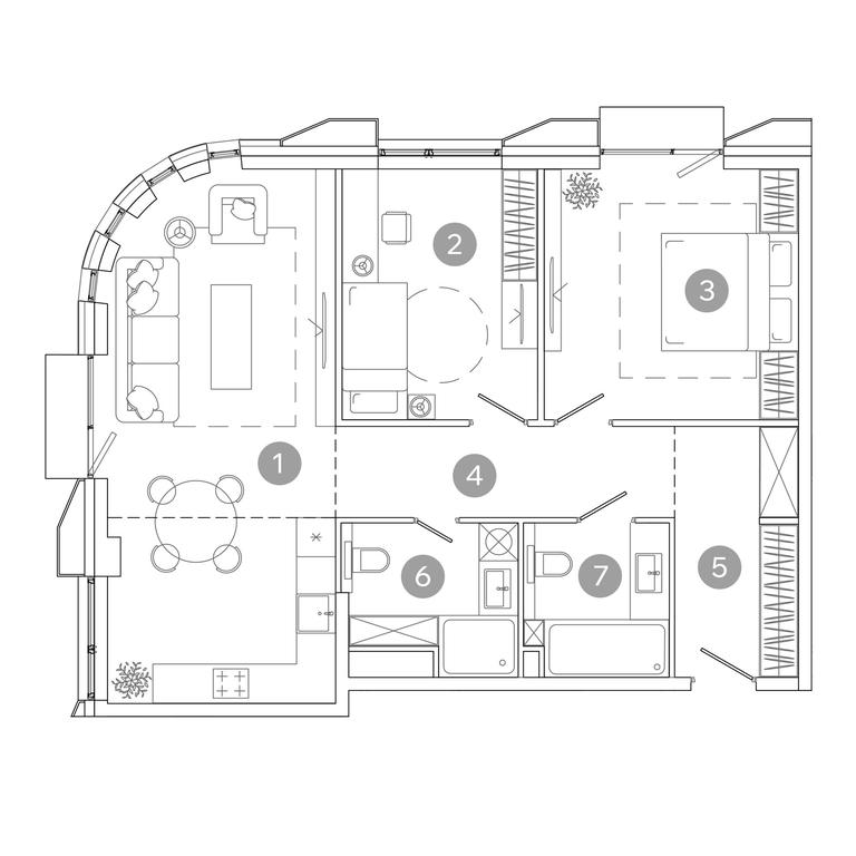 2-BD Apartment Sale, 78.5平方米 at UNO.Sokolinaya Gora, 8th Sokolinoy Gory Street, 26, Moscow, Russia #2