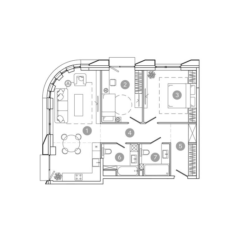 2-BD Apartment Sale, 78.5平方米 at UNO.Sokolinaya Gora, 8th Sokolinoy Gory Street, 26, Moscow, Russia #1