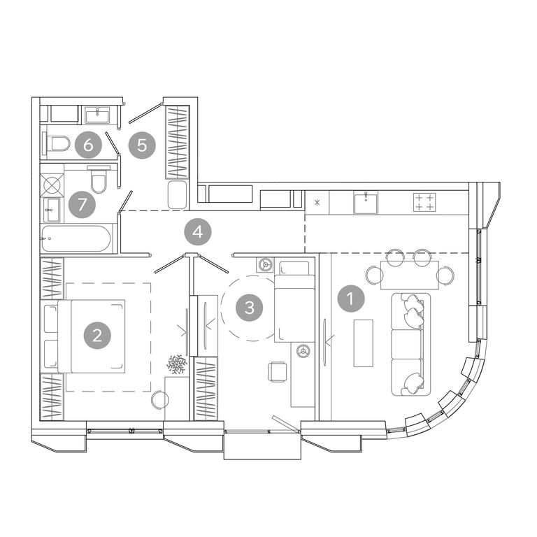 2-BD Apartment Sale, 62.9平方米 at UNO.Sokolinaya Gora, 8th Sokolinoy Gory Street, 26, Moscow, Russia #2 2-BD Apartment Sale, 62.9平方米 at UNO.Sokolinaya Gora, 8th Sokolinoy Gory Street, 26, Moscow, Russia #2