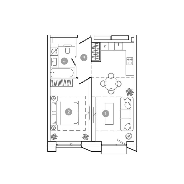 1-BD Apartment Sale, 45.4平方米 at UNO.Sokolinaya Gora, 8th Sokolinoy Gory Street, 26, Moscow, Russia #1 1-BD Apartment Sale, 45.4平方米 at UNO.Sokolinaya Gora, 8th Sokolinoy Gory Street, 26, Moscow, Russia #1