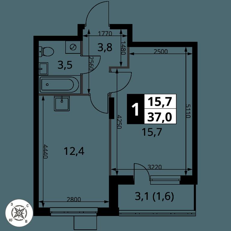 1-BD Apartment Sale, 37 sq. m. at Pervy Donskoj, zhiloy mikrorayon Sapronovo, derevnya Sapronovo, Leninskiy City District, Moscow Region, Russia #2 1-BD Apartment Sale, 37 sq. m. at Pervy Donskoj, zhiloy mikrorayon Sapronovo, derevnya Sapronovo, Leninskiy City District, Moscow Region, Russia #2
