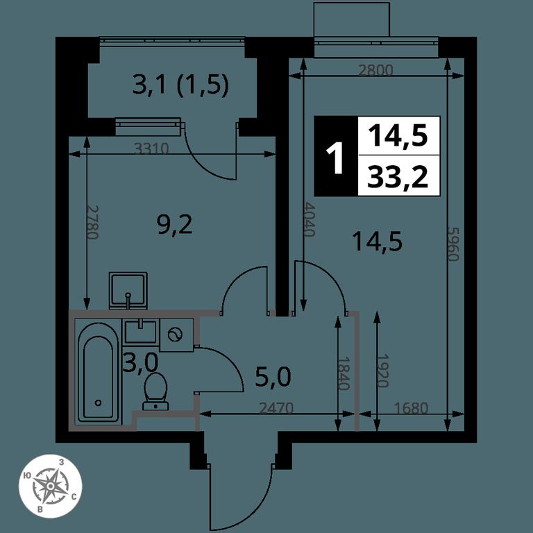 1-BD Apartment Sale, 33.2 sq. m. at Pervy Donskoj, zhiloy mikrorayon Sapronovo, derevnya Sapronovo, Leninskiy City District, Moscow Region, Russia #2 1-BD Apartment Sale, 33.2 sq. m. at Pervy Donskoj, zhiloy mikrorayon Sapronovo, derevnya Sapronovo, Leninskiy City District, Moscow Region, Russia #2