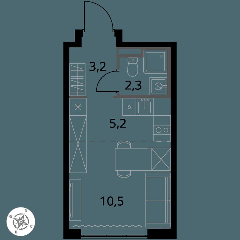 Apartment Sale, 21.2 sq. m. at Pervy Donskoj, zhiloy mikrorayon Sapronovo, derevnya Sapronovo, Leninskiy City District, Moscow Region, Russia #1 Apartment Sale, 21.2 sq. m. at Pervy Donskoj, zhiloy mikrorayon Sapronovo, derevnya Sapronovo, Leninskiy City District, Moscow Region, Russia #1