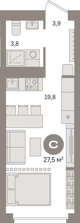 Apartment Sale, 27.5平方米 at Kvartal Izdanie, Perovskoye Highway, Moscow, Russia #1 Apartment Sale, 27.5平方米 at Kvartal Izdanie, Perovskoye Highway, Moscow, Russia #1