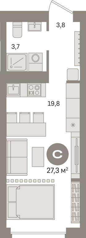 Apartment Sale, 27.3 sq. m. at Kvartal Izdanie, Perovskoye Highway, Moscow, Russia #1 Apartment Sale, 27.3 sq. m. at Kvartal Izdanie, Perovskoye Highway, Moscow, Russia #1