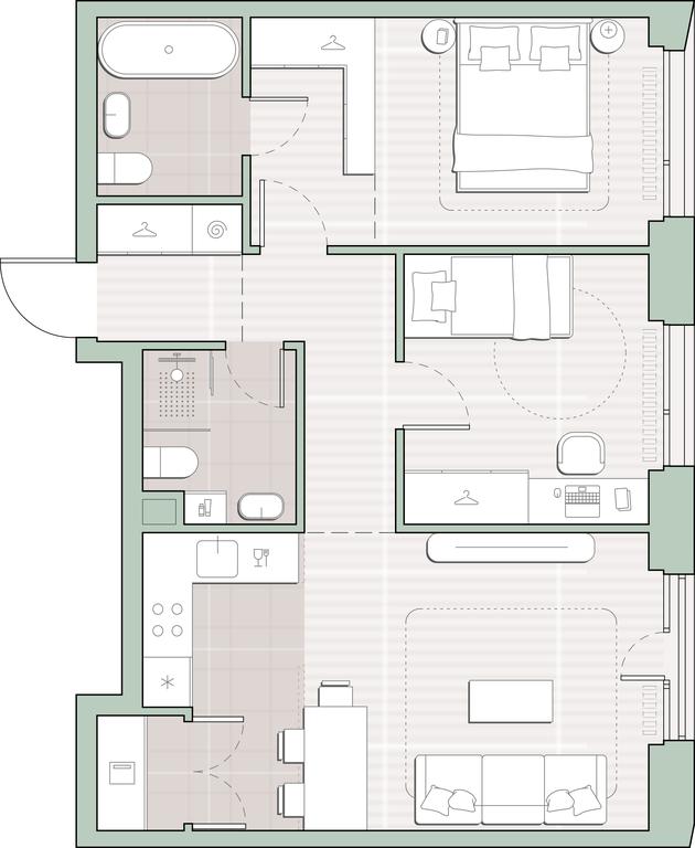 2-BD Apartment Sale, 61.3 sq. m. at Sreda na Lobachevskogo, Ochakovskoye Highway, Moscow, Russia #1 2-BD Apartment Sale, 61.3 sq. m. at Sreda na Lobachevskogo, Ochakovskoye Highway, Moscow, Russia #1