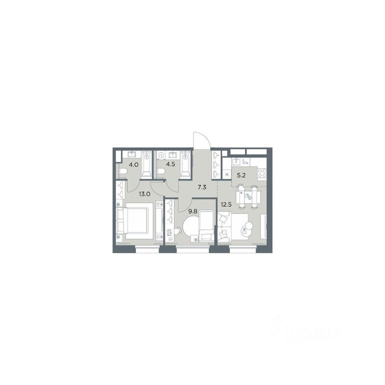 2-BD Apartment Sale, 56.3 sq. m. at Поздняково, Krasnogorsk Urban District, Moscow Region, Russia #1 2-BD Apartment Sale, 56.3 sq. m. at Поздняково, Krasnogorsk Urban District, Moscow Region, Russia #1