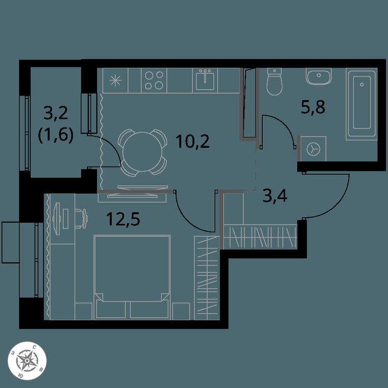 1-BD Apartment Sale, 33.5 sq. m. at 1-y Salarevskiy, Kiyevskoye Highway, Moskovskiy Settlement, Moscow, Russia #1 1-BD Apartment Sale, 33.5 sq. m. at 1-y Salarevskiy, Kiyevskoye Highway, Moskovskiy Settlement, Moscow, Russia #1