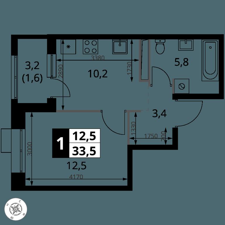 1-BD Apartment Sale, 33.5 sq. m. at 1-y Salarevskiy, Kiyevskoye Highway, Moskovskiy Settlement, Moscow, Russia #2 1-BD Apartment Sale, 33.5 sq. m. at 1-y Salarevskiy, Kiyevskoye Highway, Moskovskiy Settlement, Moscow, Russia #2