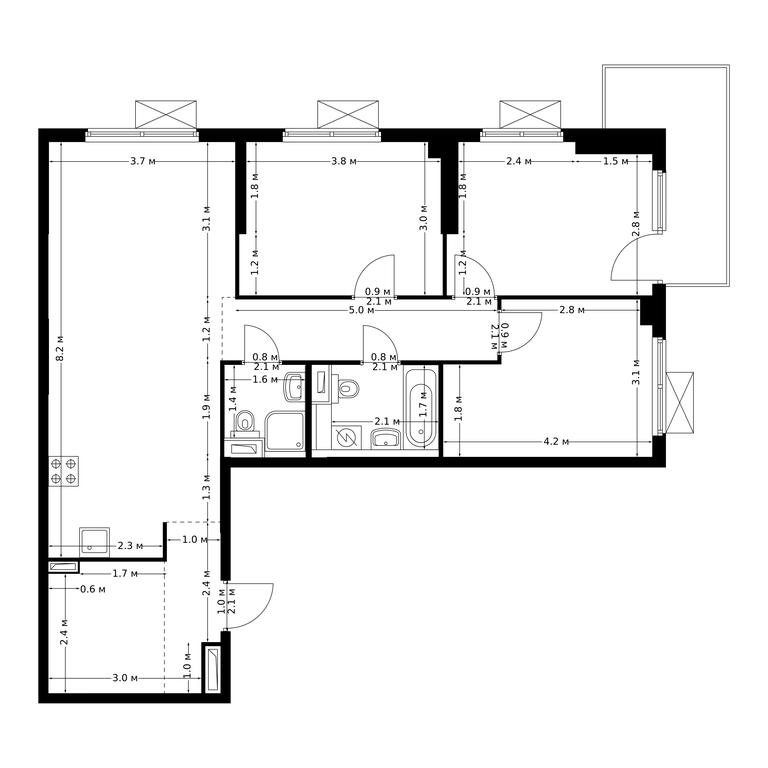 3-BD Apartment Sale, 86.9 sq. m. at Bolshaya Akademicheskaya 85, 3rd Nizhnelikhoborsky Drive, 1с16, Moscow, Russia #1 3-BD Apartment Sale, 86.9 sq. m. at Bolshaya Akademicheskaya 85, 3rd Nizhnelikhoborsky Drive, 1с16, Moscow, Russia #1