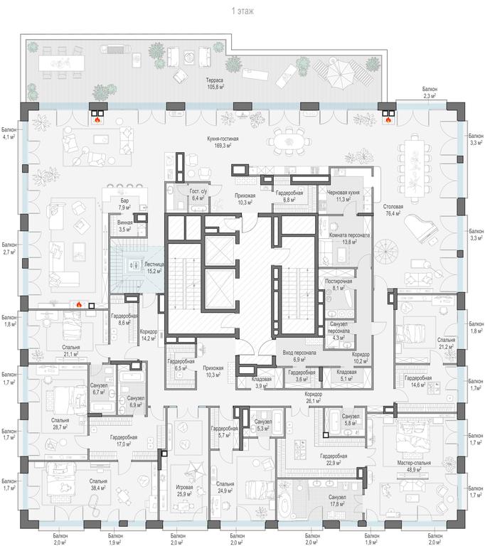 5-BD Apartment Sale, 781.6平方米 at Obydenskiy 1, 1st Obydensky Lane, 12с1, Moscow, Russia #1 5-BD Apartment Sale, 781.6平方米 at Obydenskiy 1, 1st Obydensky Lane, 12с1, Moscow, Russia #1