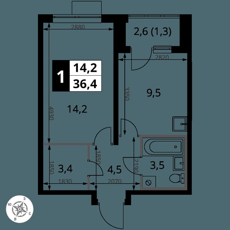 1-BD Apartment Sale, 36.4 sq. m. at Pervy Donskoj, zhiloy mikrorayon Sapronovo, derevnya Sapronovo, Leninskiy City District, Moscow Region, Russia #2 1-BD Apartment Sale, 36.4 sq. m. at Pervy Donskoj, zhiloy mikrorayon Sapronovo, derevnya Sapronovo, Leninskiy City District, Moscow Region, Russia #2