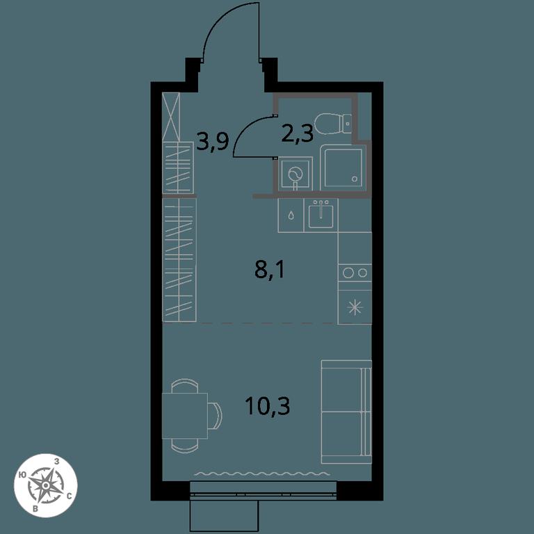 Apartment Sale, 24.6 sq. m. at Pervy Donskoj, zhiloy mikrorayon Sapronovo, derevnya Sapronovo, Leninskiy City District, Moscow Region, Russia #1 Apartment Sale, 24.6 sq. m. at Pervy Donskoj, zhiloy mikrorayon Sapronovo, derevnya Sapronovo, Leninskiy City District, Moscow Region, Russia #1