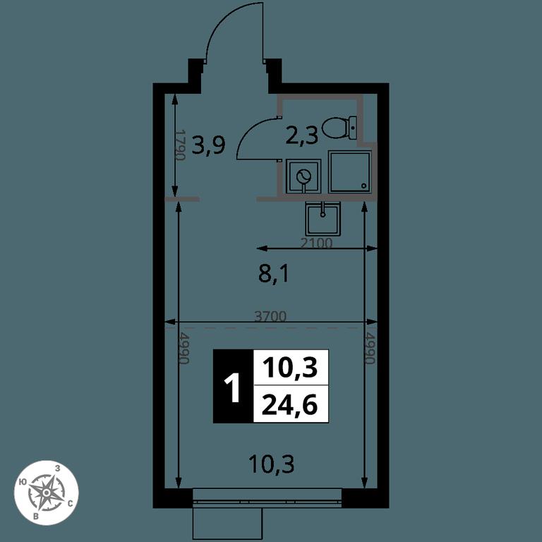 Apartment Sale, 24.6 sq. m. at Pervy Donskoj, zhiloy mikrorayon Sapronovo, derevnya Sapronovo, Leninskiy City District, Moscow Region, Russia #2 Apartment Sale, 24.6 sq. m. at Pervy Donskoj, zhiloy mikrorayon Sapronovo, derevnya Sapronovo, Leninskiy City District, Moscow Region, Russia #2