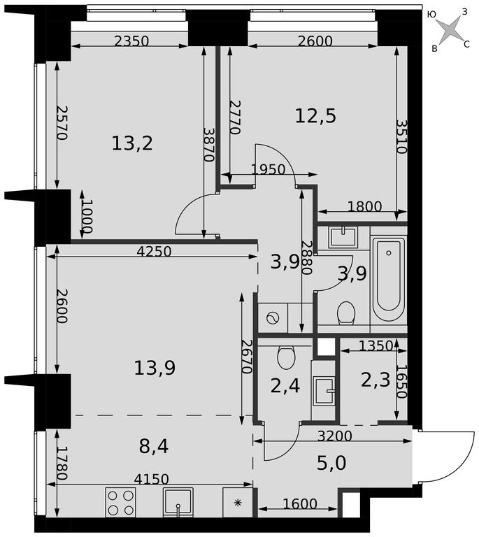 3-BD Apartment Sale, 65.5 sq. m. at Amber City, 3rd Khoroshyovsky Drive, 3А, Moscow, Russia #2 3-BD Apartment Sale, 65.5 sq. m. at Amber City, 3rd Khoroshyovsky Drive, 3А, Moscow, Russia #2
