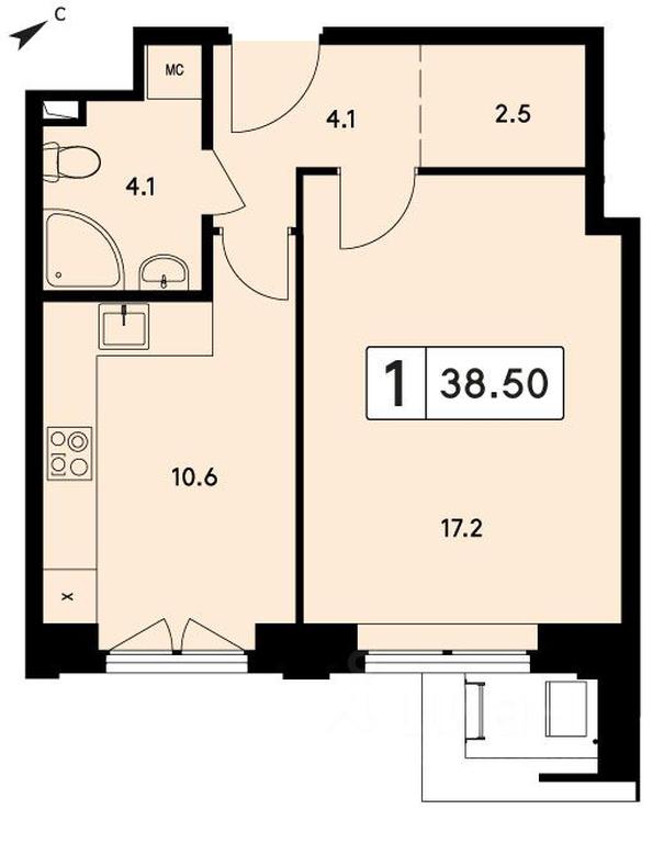 Apartment Sale, 38.5平方米 at TWICE (Tvays), Akademika Pavlova Street, 7, Moscow, Russia #1 Apartment Sale, 38.5平方米 at TWICE (Tvays), Akademika Pavlova Street, 7, Moscow, Russia #1