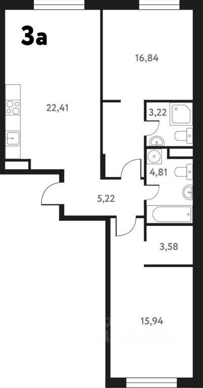 2-BD Apartment Sale, 72.86平方米 at Iuzhnoe Pushkino, Shkolnaya ulitsa, mikrorayon Mamontovka, Pushkino, Moscow Region, Russia #1 2-BD Apartment Sale, 72.86平方米 at Iuzhnoe Pushkino, Shkolnaya ulitsa, mikrorayon Mamontovka, Pushkino, Moscow Region, Russia #1