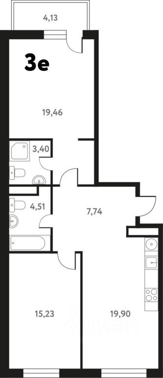 2-BD Apartment Sale, 72.08平方米 at Iuzhnoe Pushkino, Shkolnaya ulitsa, mikrorayon Mamontovka, Pushkino, Moscow Region, Russia #1 2-BD Apartment Sale, 72.08平方米 at Iuzhnoe Pushkino, Shkolnaya ulitsa, mikrorayon Mamontovka, Pushkino, Moscow Region, Russia #1