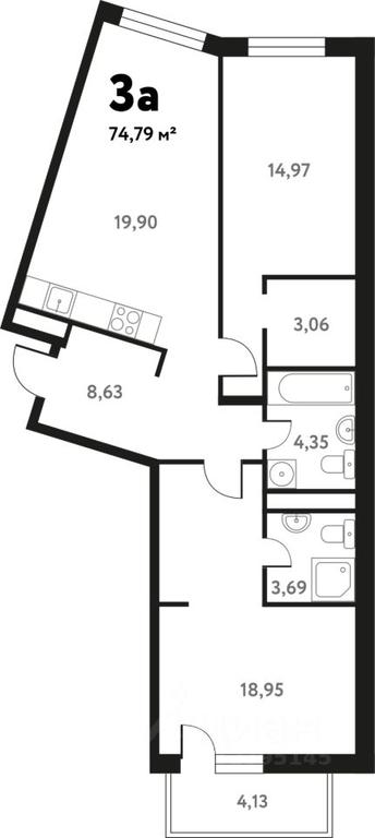 2-BD Apartment Sale, 73.96平方米 at Iuzhnoe Pushkino, Shkolnaya ulitsa, mikrorayon Mamontovka, Pushkino, Moscow Region, Russia #1 2-BD Apartment Sale, 73.96平方米 at Iuzhnoe Pushkino, Shkolnaya ulitsa, mikrorayon Mamontovka, Pushkino, Moscow Region, Russia #1