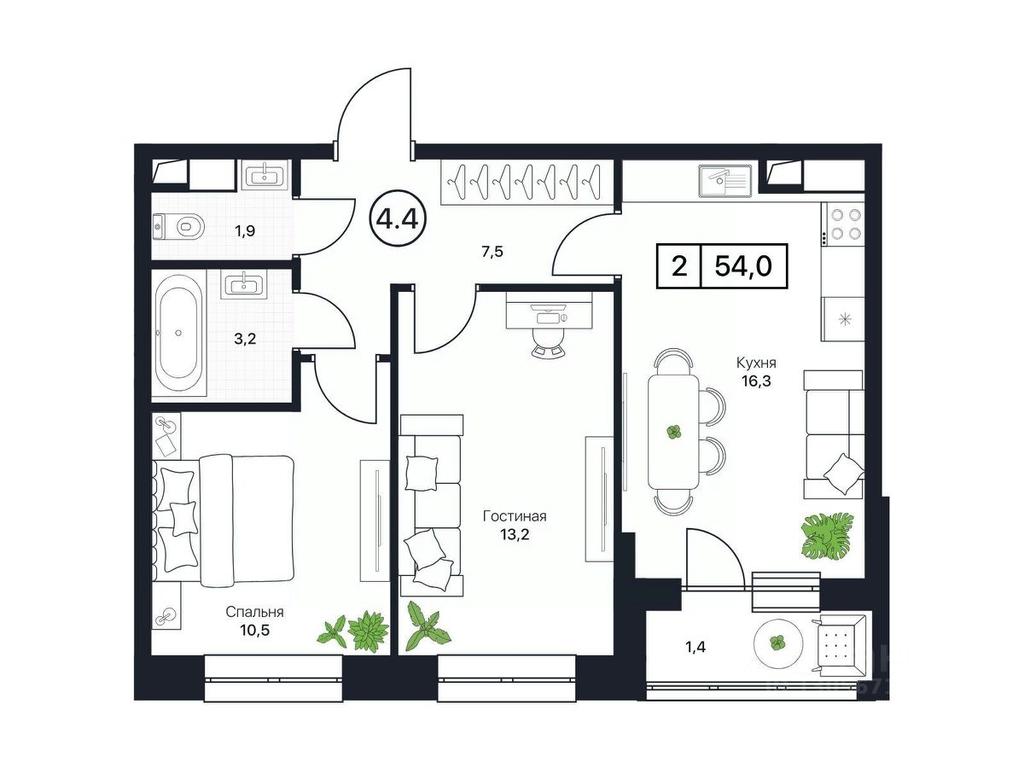 1-BD Apartment Sale, 54 sq. m. at Pushkino Grad, Polevaya ulitsa, selo Bratovshchina, Pshkinskiy Urban District, Moscow Region, Russia #1 1-BD Apartment Sale, 54 sq. m. at Pushkino Grad, Polevaya ulitsa, selo Bratovshchina, Pshkinskiy Urban District, Moscow Region, Russia #1
