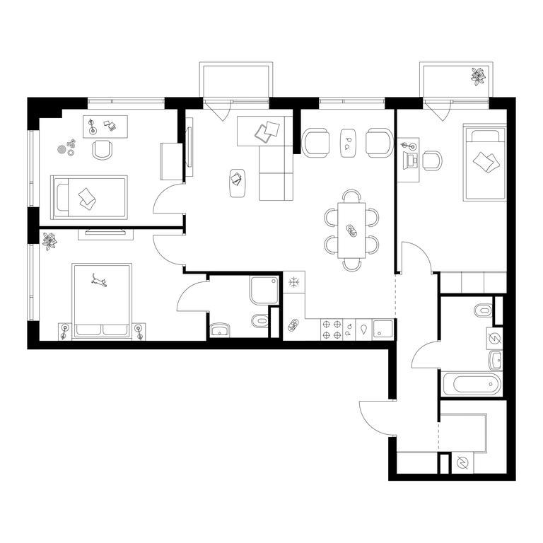 Продажа 3-комн. квартиры, 88 м² в ЖК «Бунинская набережная», ЖК Бунинская Набережная, Москва, Россия #1