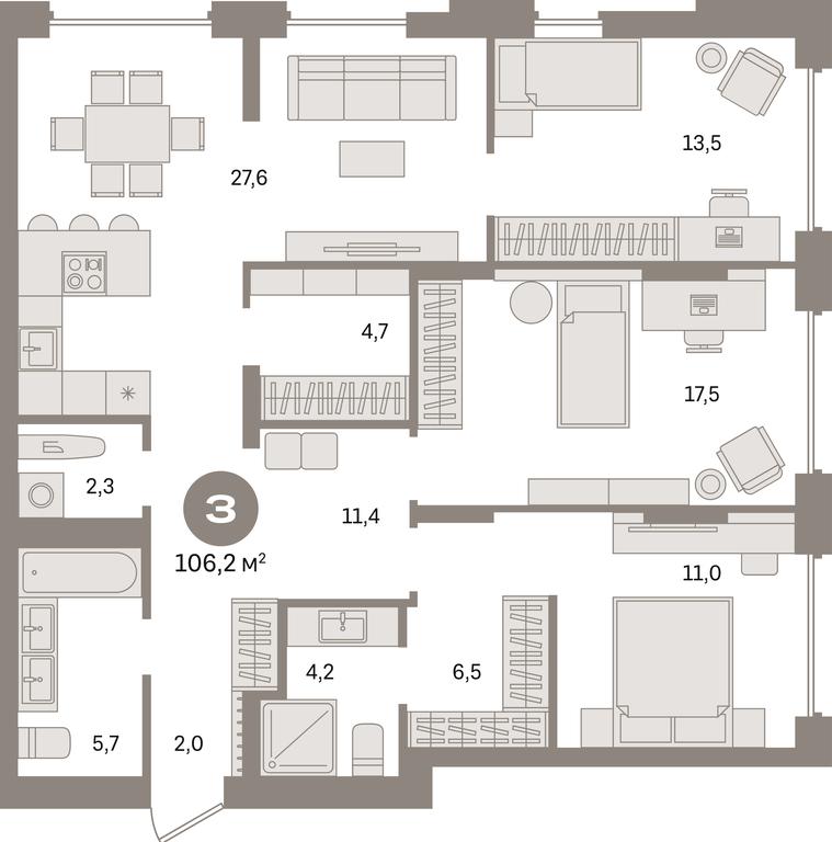 3-BD Apartment Sale, 106.2平方米 at Pervy kvartal, Kalinovaya ulitsa, derevnya Sapronovo, Leninskiy City District, Moscow Region, Russia #1 3-BD Apartment Sale, 106.2平方米 at Pervy kvartal, Kalinovaya ulitsa, derevnya Sapronovo, Leninskiy City District, Moscow Region, Russia #1