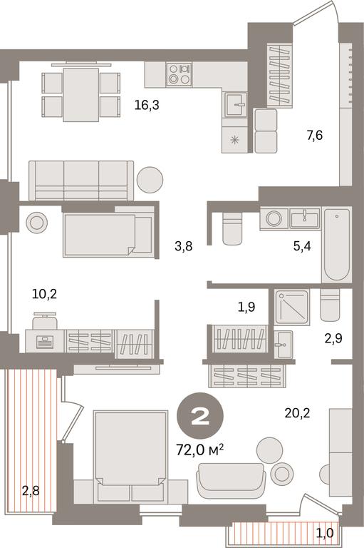 2-BD Apartment Sale, 72平方米 at Pervy kvartal, Kalinovaya ulitsa, derevnya Sapronovo, Leninskiy City District, Moscow Region, Russia #1 2-BD Apartment Sale, 72平方米 at Pervy kvartal, Kalinovaya ulitsa, derevnya Sapronovo, Leninskiy City District, Moscow Region, Russia #1