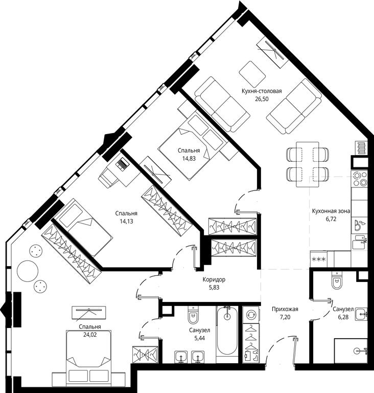 3-BD Apartment Sale, 112.36 sq. m. at Jois, 3rd Silikatny Drive, 10, Moscow, Russia #1 3-BD Apartment Sale, 112.36 sq. m. at Jois, 3rd Silikatny Drive, 10, Moscow, Russia #1
