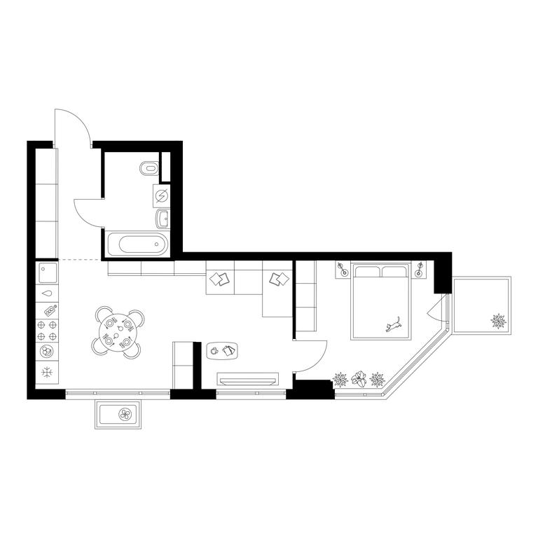 1-BD Apartment Sale, 41.3 sq. m. at Kavkazskiy Bulvar 51, Kavkazsky Boulevard, 51с3, Moscow, Russia #1 1-BD Apartment Sale, 41.3 sq. m. at Kavkazskiy Bulvar 51, Kavkazsky Boulevard, 51с3, Moscow, Russia #1