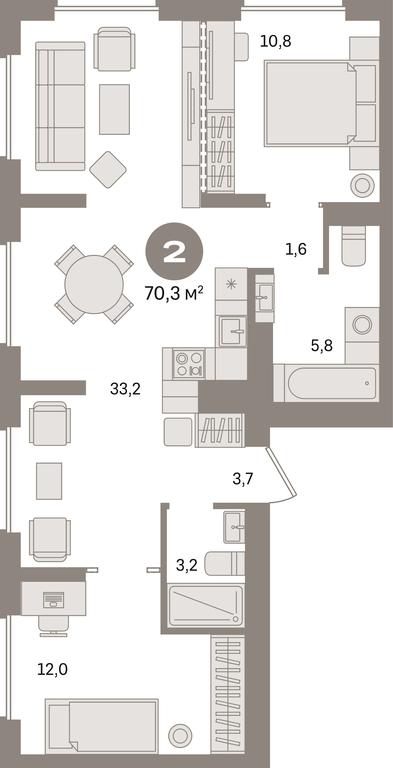 2-BD Apartment Sale, 70.3 sq. m. at Pervy kvartal, Kalinovaya ulitsa, derevnya Sapronovo, Leninskiy City District, Moscow Region, Russia #1 2-BD Apartment Sale, 70.3 sq. m. at Pervy kvartal, Kalinovaya ulitsa, derevnya Sapronovo, Leninskiy City District, Moscow Region, Russia #1
