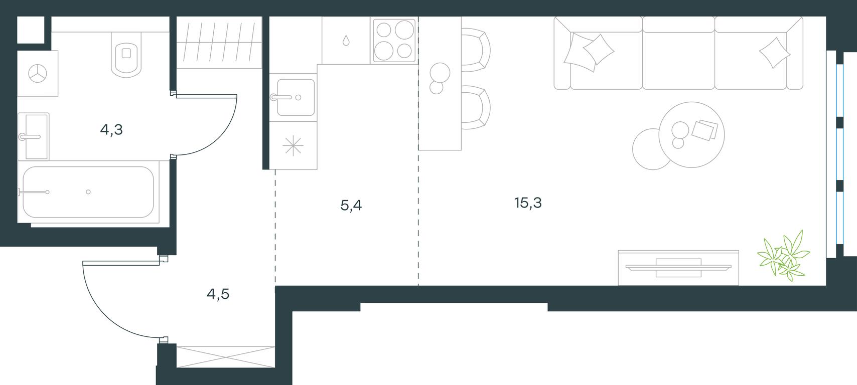 Apartment Sale, 29.5 sq. m. at Level Yzhnoportovaya, Yuzhnoportovaya Street, 28Ас17, Moscow, Russia #1 Apartment Sale, 29.5 sq. m. at Level Yzhnoportovaya, Yuzhnoportovaya Street, 28Ас17, Moscow, Russia #1