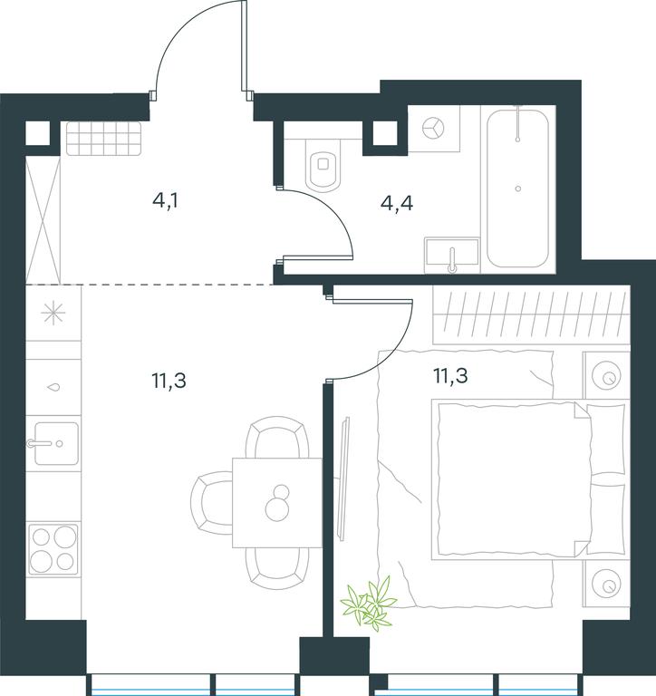 Apartment Sale, 31.1 sq. m. at Paveletskaya City, Dubininskaya Street, 59, Moscow, Russia #1