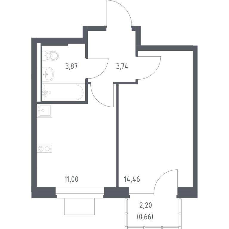 Apartment Sale, 33.73平方米 at Podolskie Kvartaly, zhiloy kompleks Podolskiye Kvartaly, Ryazanovskoe Settlement, Moscow, Russia #1 Apartment Sale, 33.73平方米 at Podolskie Kvartaly, zhiloy kompleks Podolskiye Kvartaly, Ryazanovskoe Settlement, Moscow, Russia #1