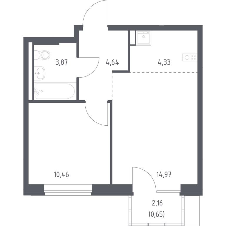 Apartment Sale, 38.92平方米 at Podolskie Kvartaly, zhiloy kompleks Podolskiye Kvartaly, Ryazanovskoe Settlement, Moscow, Russia #1 Apartment Sale, 38.92平方米 at Podolskie Kvartaly, zhiloy kompleks Podolskiye Kvartaly, Ryazanovskoe Settlement, Moscow, Russia #1