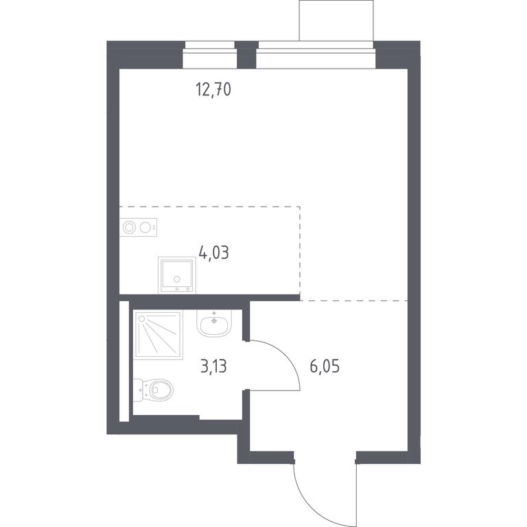Apartment Sale, 25.91平方米 at Podolskie Kvartaly, zhiloy kompleks Podolskiye Kvartaly, Ryazanovskoe Settlement, Moscow, Russia #1