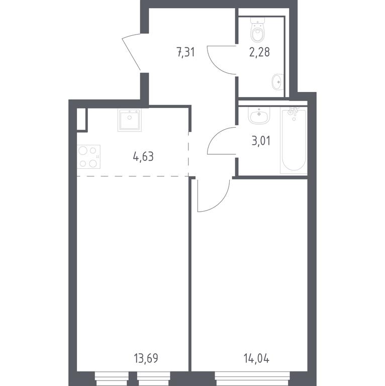 Apartment Sale, 44.96 sq. m. at Ostafevo, Ostafyevskoe Highway, 12к1, Ryazanovskoe Settlement, Moscow, Russia #1 Apartment Sale, 44.96 sq. m. at Ostafevo, Ostafyevskoe Highway, 12к1, Ryazanovskoe Settlement, Moscow, Russia #1