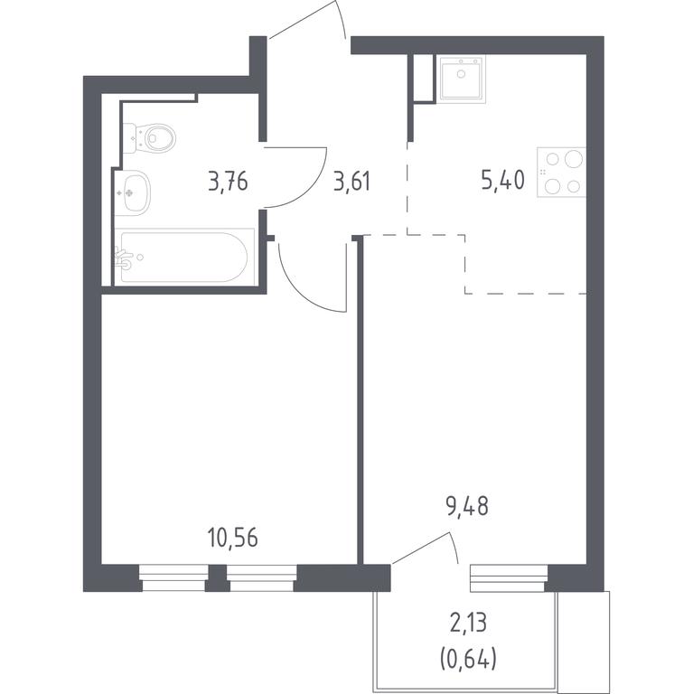 Apartment Sale, 33.45 sq. m. at Ostafevo, Ostafyevskoe Highway, 12к1, Ryazanovskoe Settlement, Moscow, Russia #1 Apartment Sale, 33.45 sq. m. at Ostafevo, Ostafyevskoe Highway, 12к1, Ryazanovskoe Settlement, Moscow, Russia #1