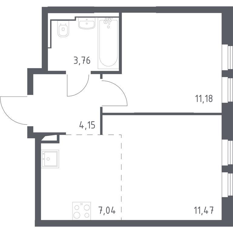 Apartment Sale, 37.6平方米 at Ostafevo, Ostafyevskoe Highway, 12к1, Ryazanovskoe Settlement, Moscow, Russia #1