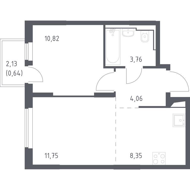 Apartment Sale, 39.38 sq. m. at Ostafevo, Ostafyevskoe Highway, 12к1, Ryazanovskoe Settlement, Moscow, Russia #1