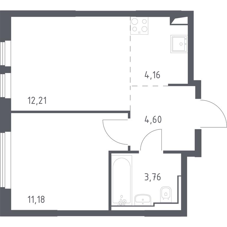 Apartment Sale, 35.91 sq. m. at Ostafevo, Ostafyevskoe Highway, 12к1, Ryazanovskoe Settlement, Moscow, Russia #1 Apartment Sale, 35.91 sq. m. at Ostafevo, Ostafyevskoe Highway, 12к1, Ryazanovskoe Settlement, Moscow, Russia #1